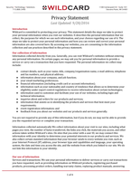  Wildcard Privacy Statement