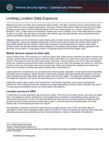 Limiting Location Data Exposure CSI