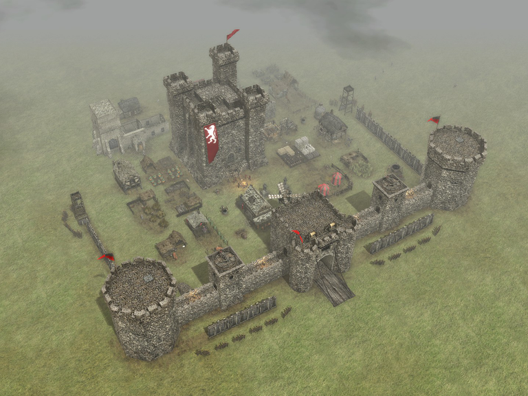 A castle who's defenses are only strong for a single direction of attack.
