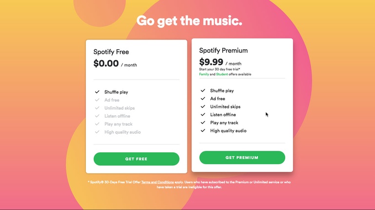 Spotify UI Example
