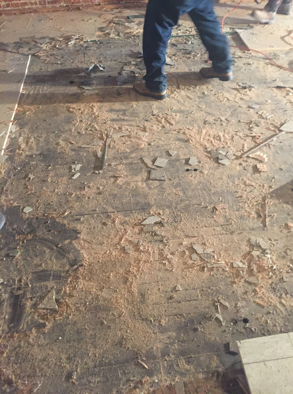 Removal of old floor 2 