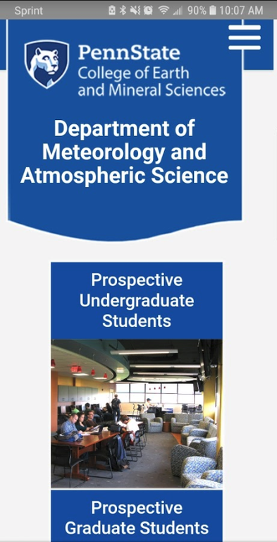 Penn State Meteorology Screenshot Mobile
