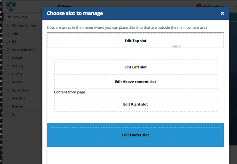 Managing the slot manager