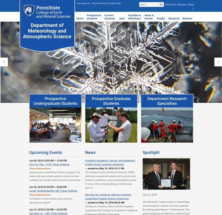 Penn State Meteorology Screenshot Browser